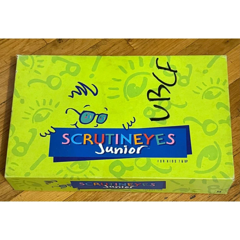 Vintage ScrutinEyes Junior Board Game Mattel Hersch 1990s Search and Find Kids G